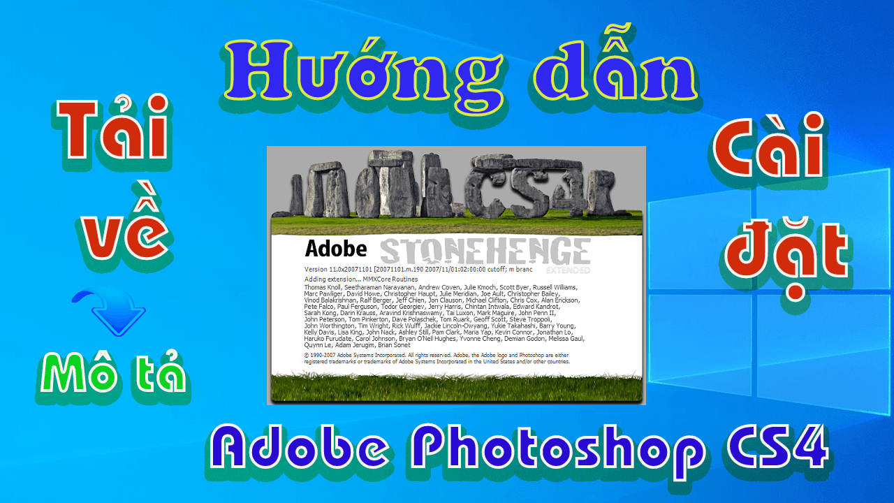Hướng dẫn tải và cài đặt Photoshop CS4 full Cr@ck - Link Drive